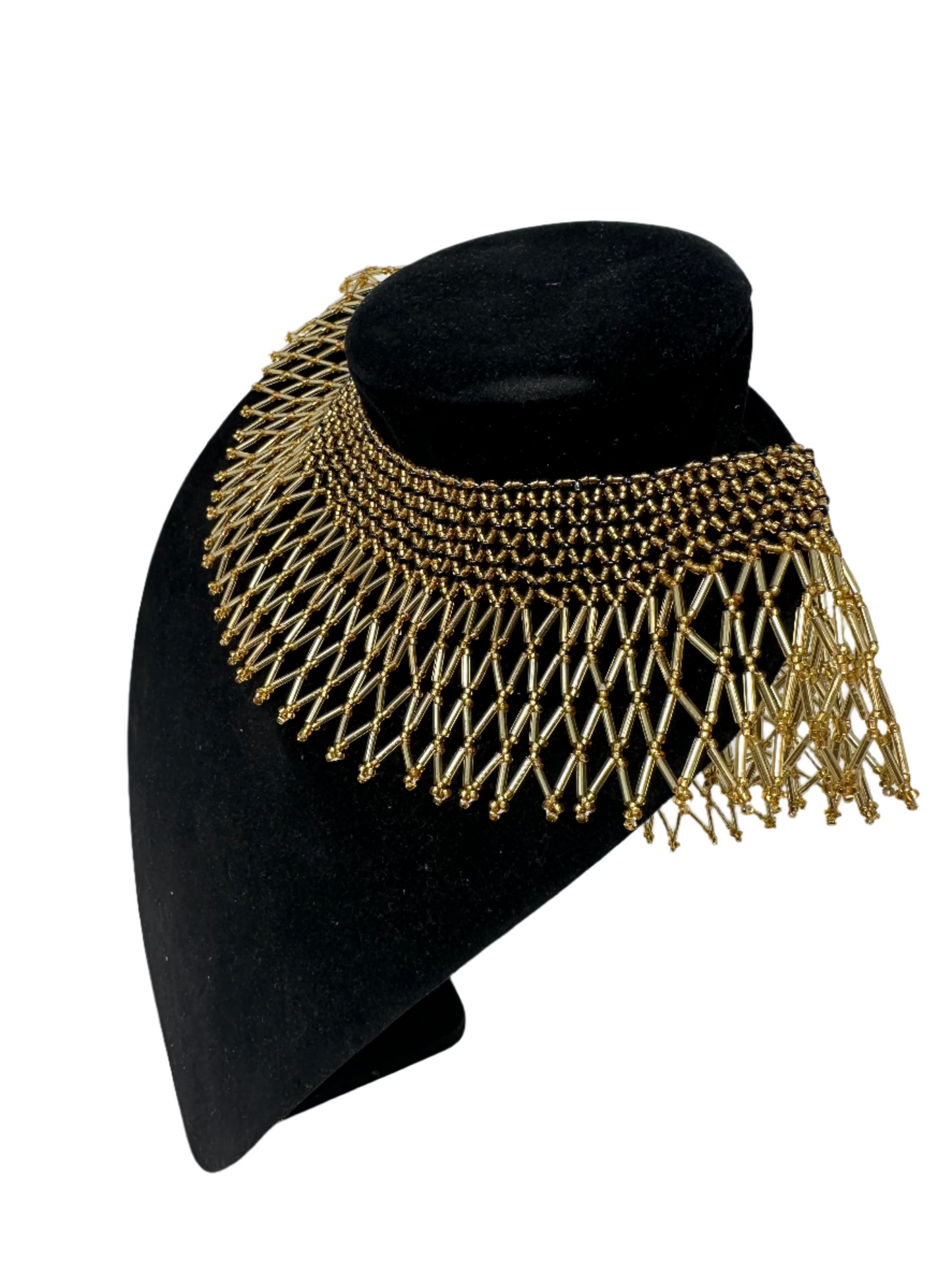 Abundance Gold Beaded Collar Necklace
