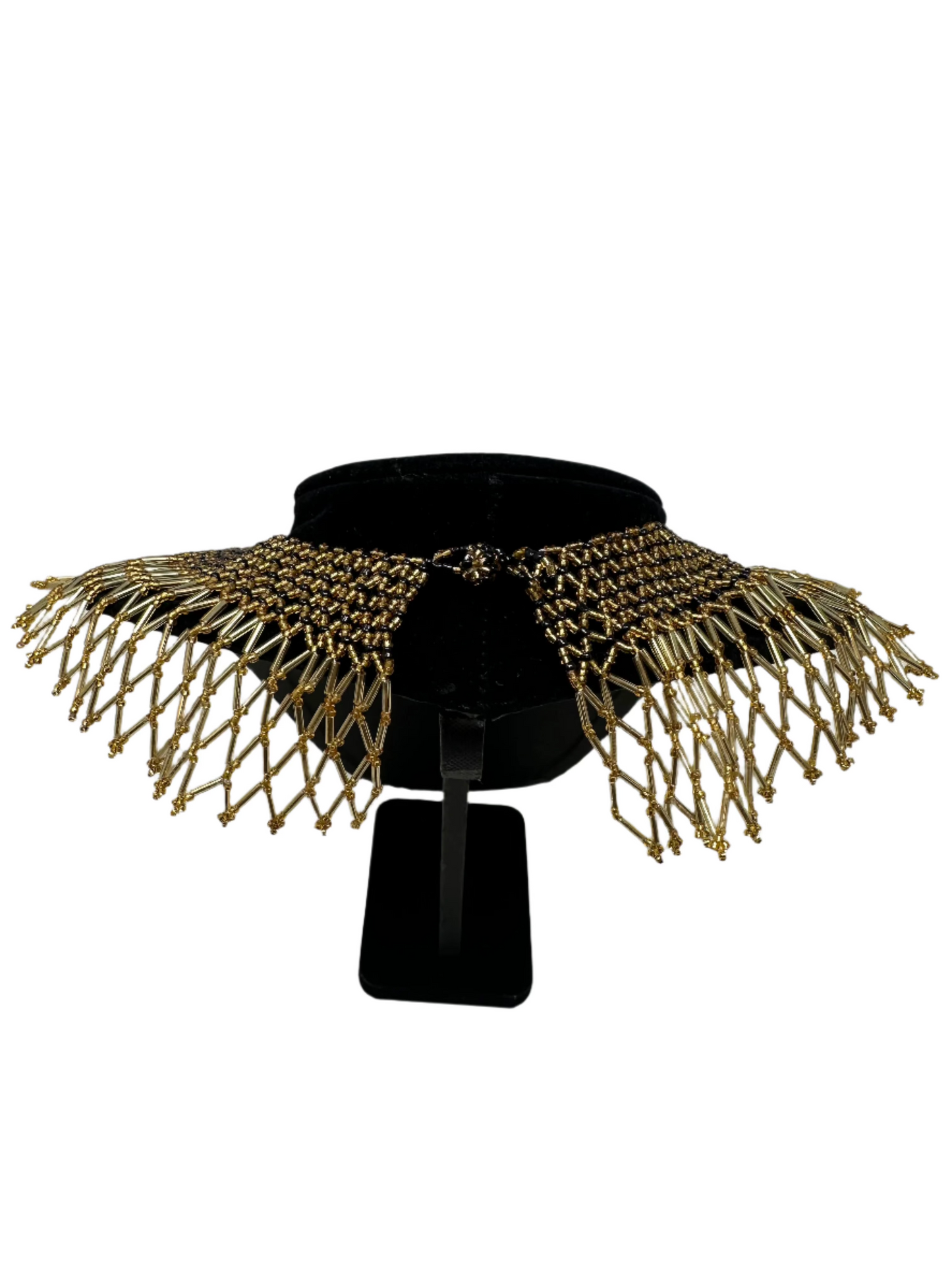 Abundance Gold Beaded Collar Necklace