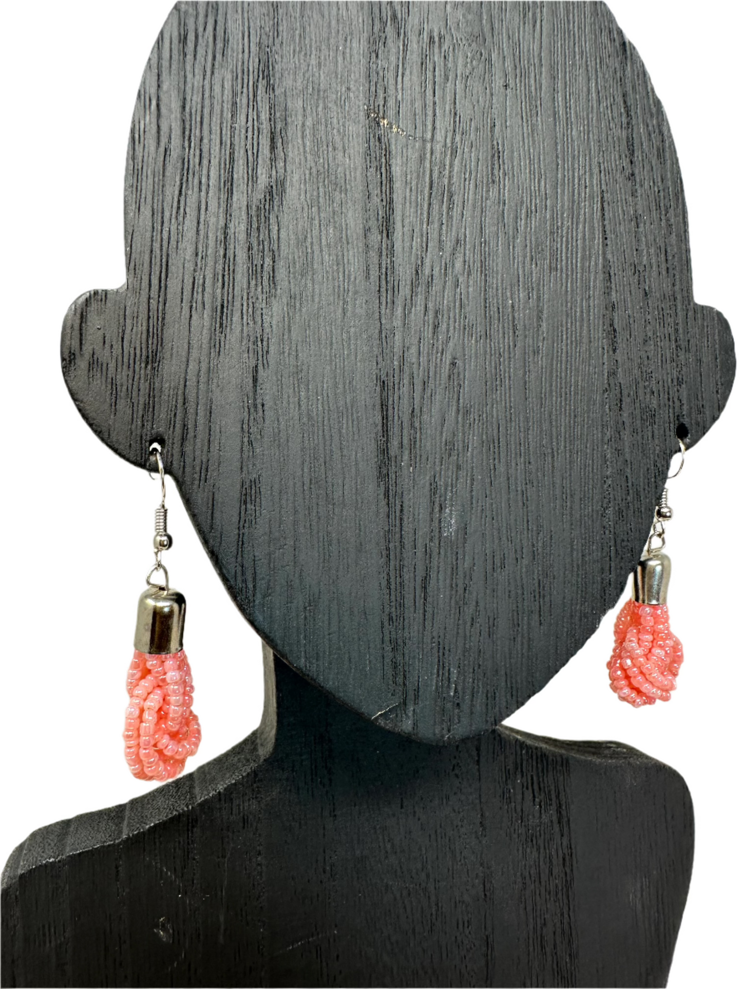 Dainty Pink Beaded Earrings