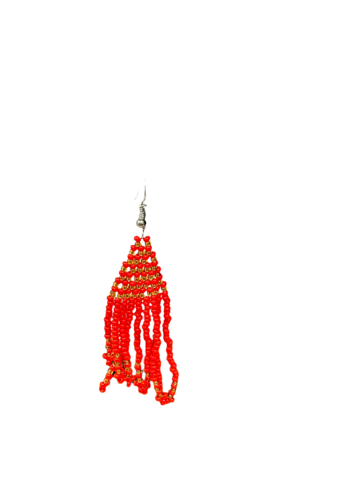 Red Fringe Earrings