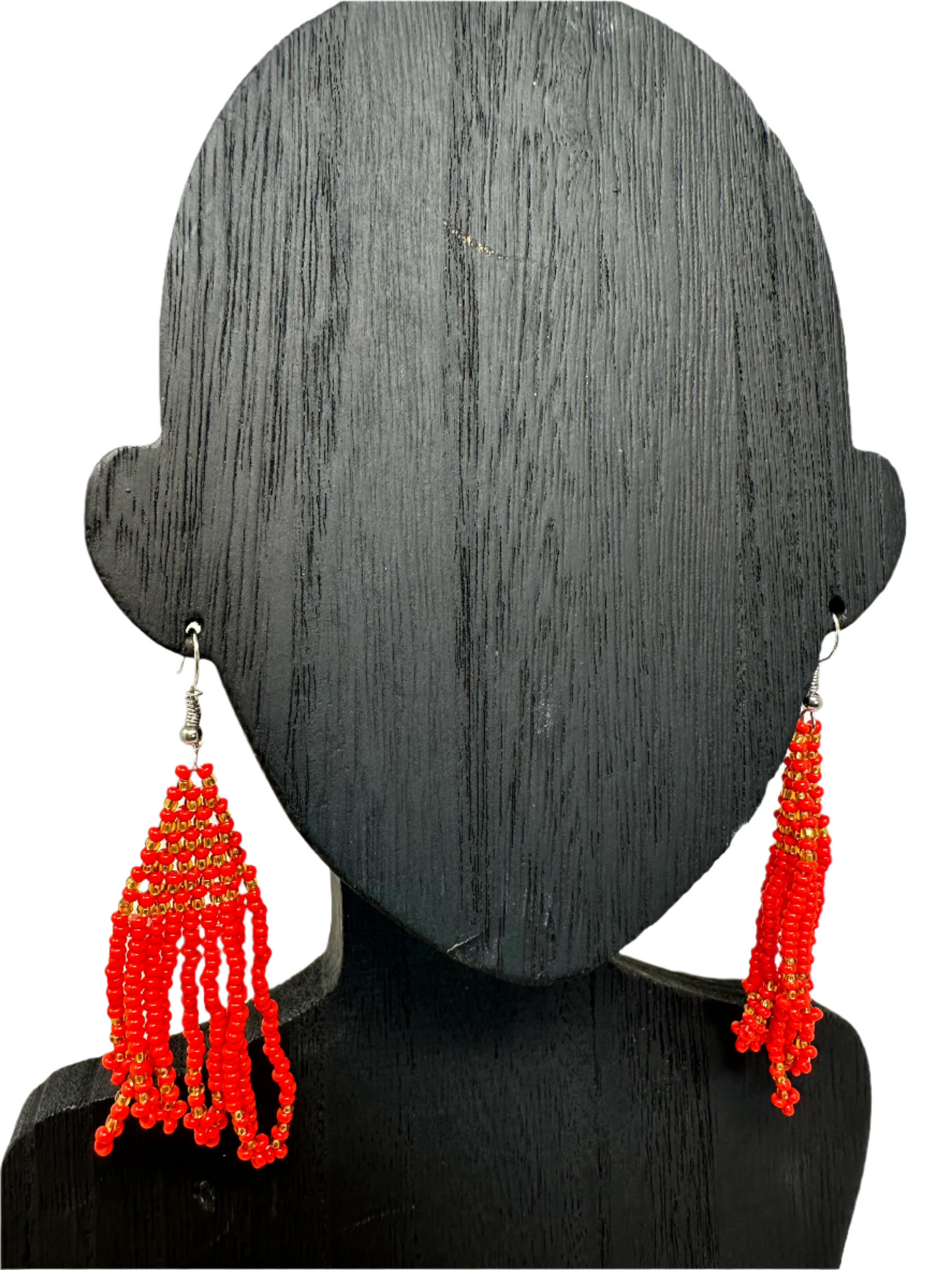 Red Fringe Earrings