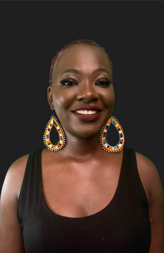 Bold Beaded African Earrings