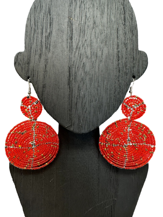 Passion Red Pendant Earrings