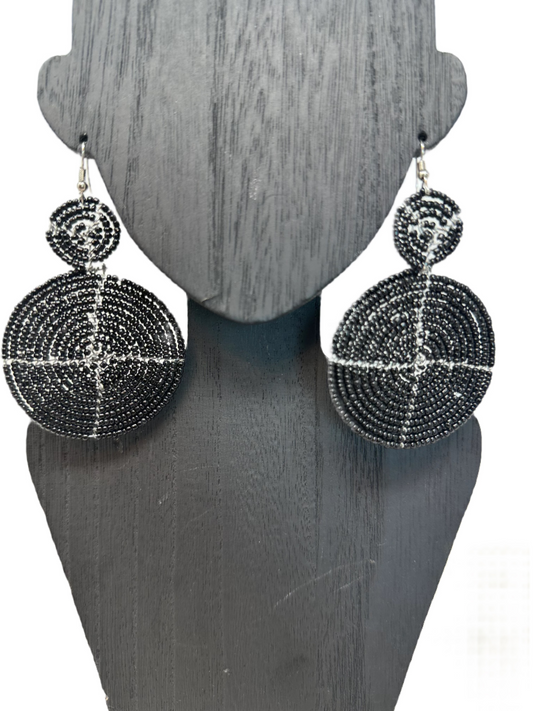 Powerful Black Pendant Earrings